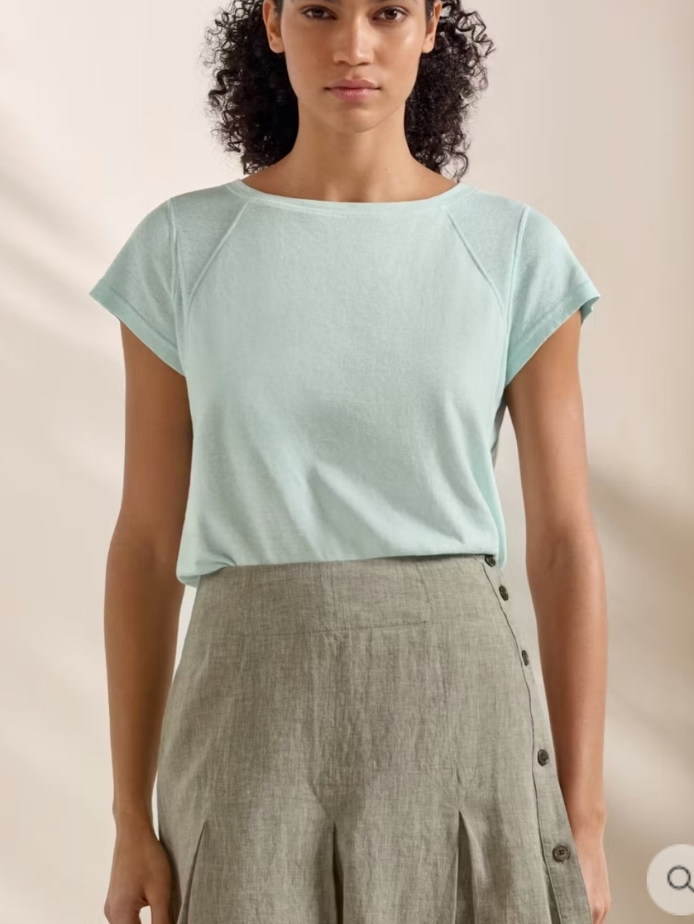 POETRY RAGLAN SLEEVE HEMP & ORGANIC COTTON TOP SZ L